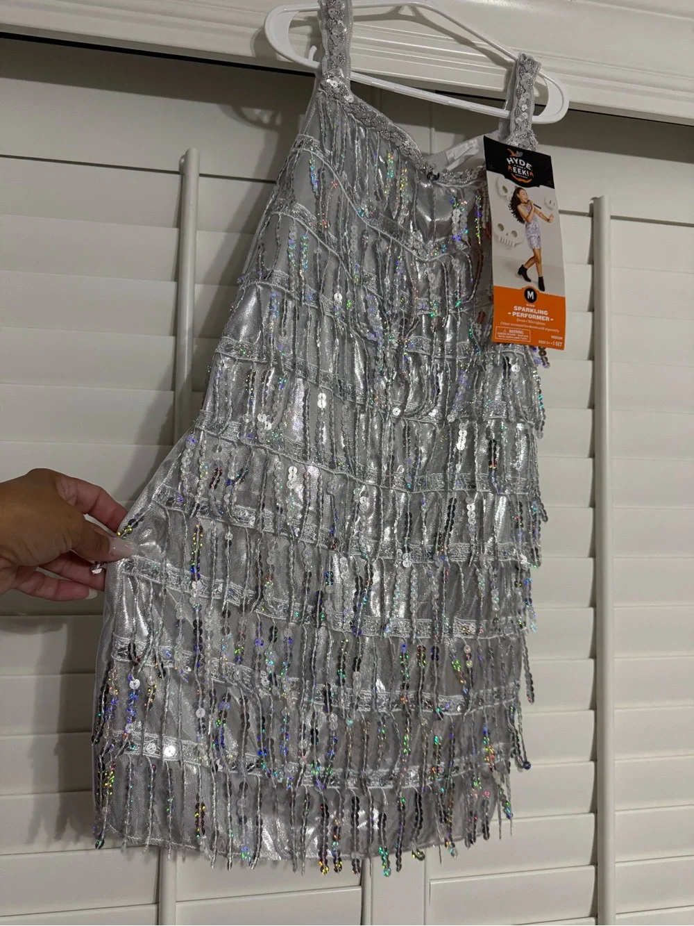 Kids' Sparkling Performer Dress - Silver